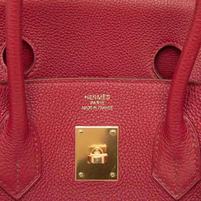 Hermès Togo Birkin Retourne 35 Red Leather Good condition - Box View