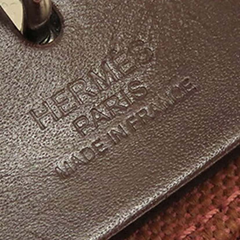 Hermès Toile Criss Viking Vache Hunter Herbag Zip 31 Red Canvas Good condition - Box View