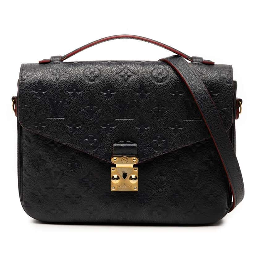 Louis Vuitton Monogram Empreinte Pochette Metis Blue Leather Good condition - Front View