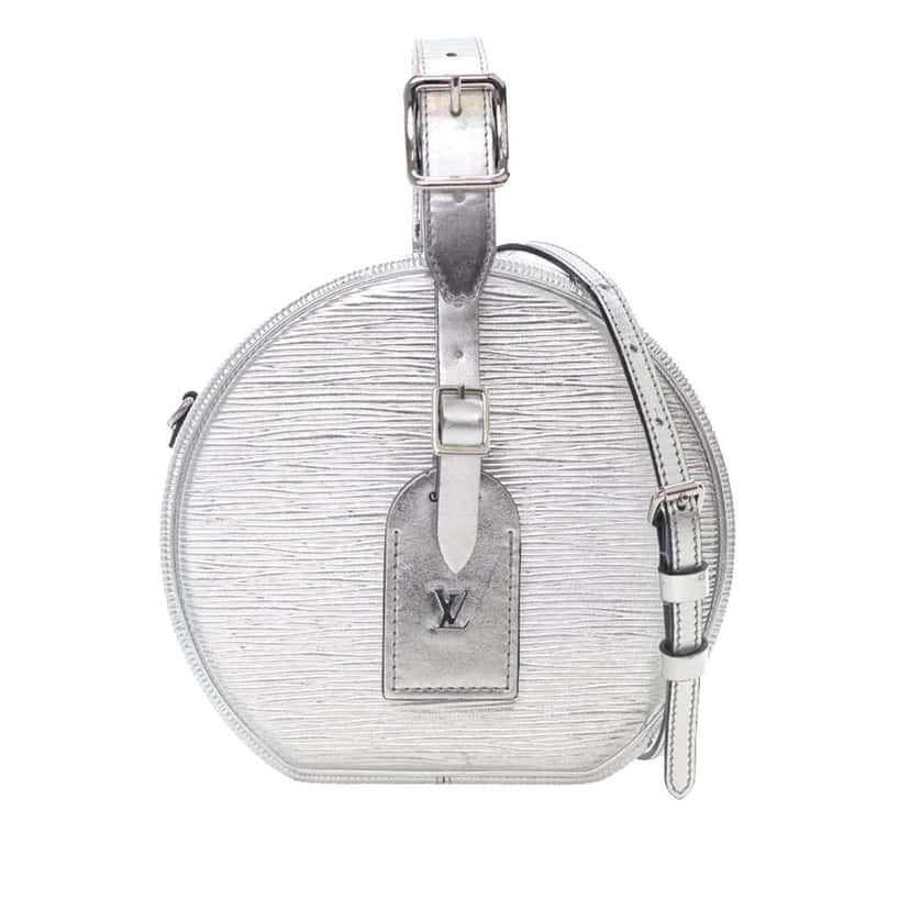 Louis Vuitton Epi Petite Boite Chapeau Silver Leather Good condition - Front View