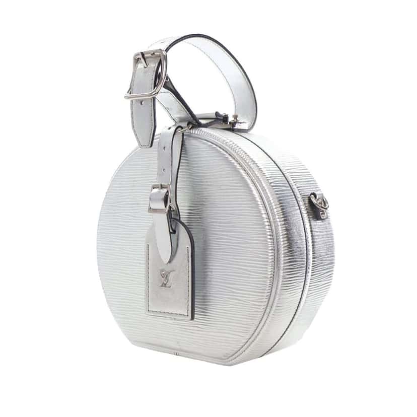 Louis Vuitton Epi Petite Boite Chapeau Silver Leather Good condition - Back View