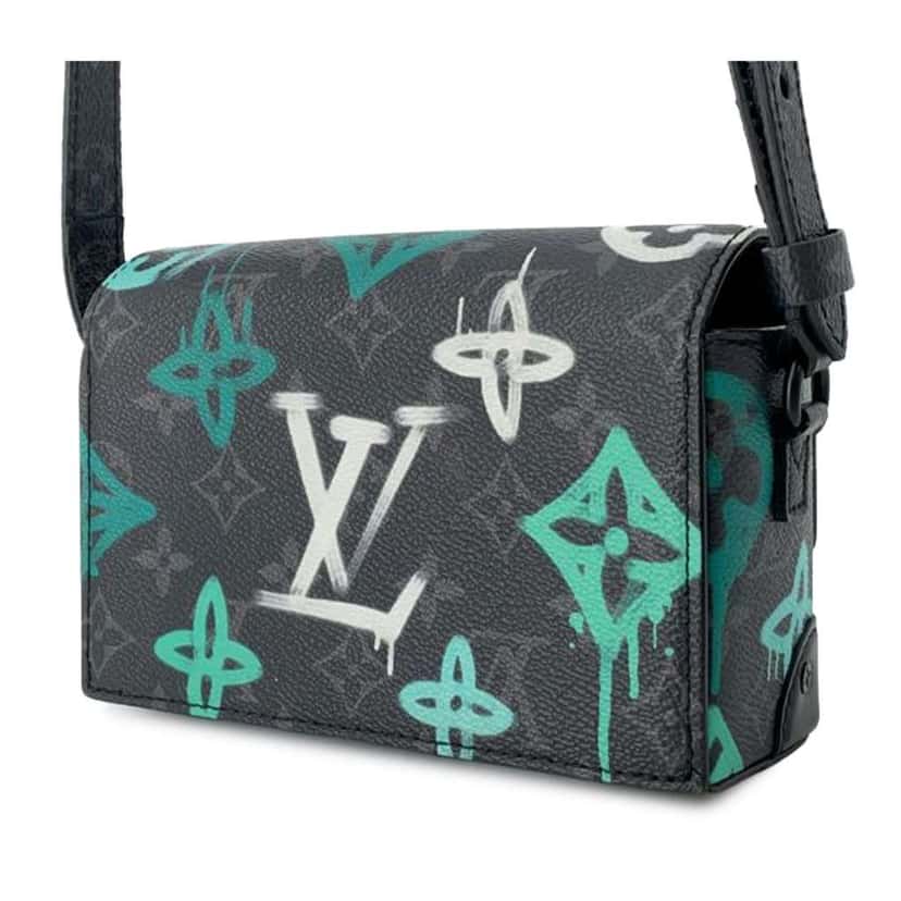 Louis Vuitton Monogram Eclipse Steamer Wearable Wallet Black Good condition - Back View