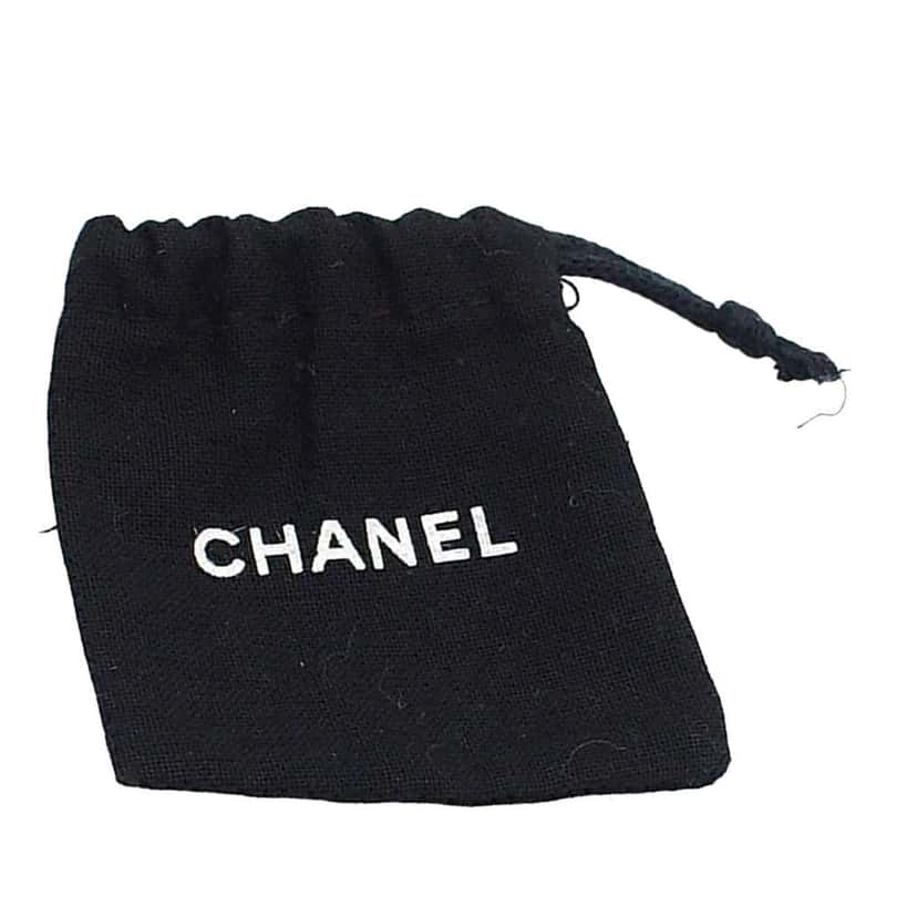 Chanel CC Gold Plated Faux Pearl Bullet Back Earrings Gold Metal Good condition - Box View