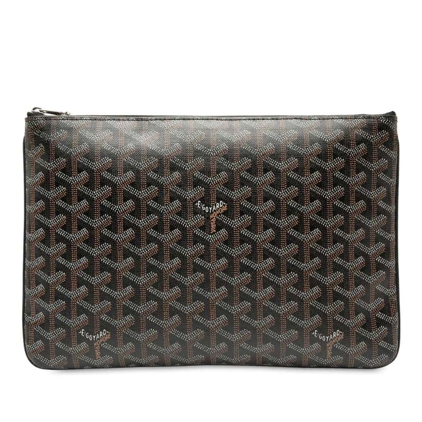 Goyard Goyardine Senat MM Black Canvas Very good condition - Front View