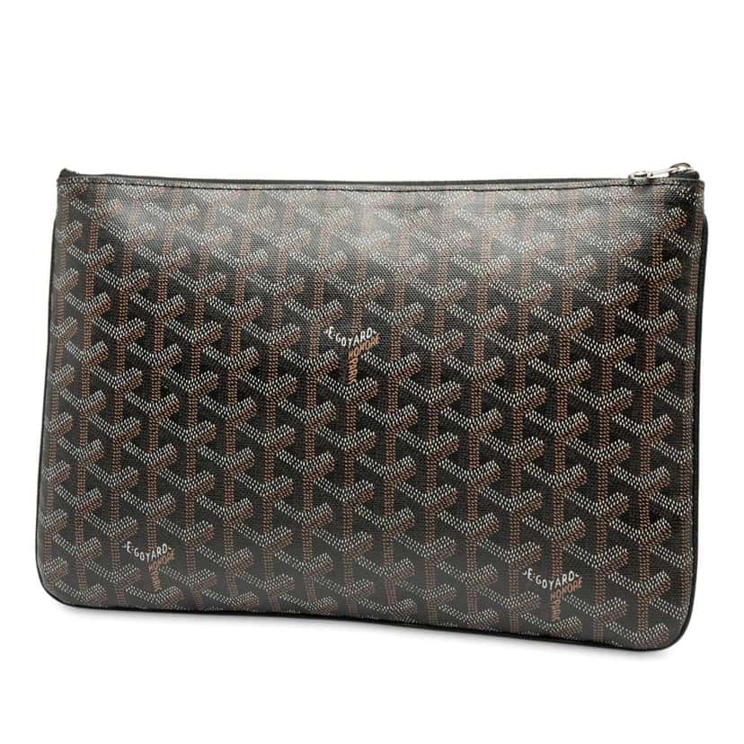 Goyard Goyardine Senat MM Black Canvas Very good condition - Back View