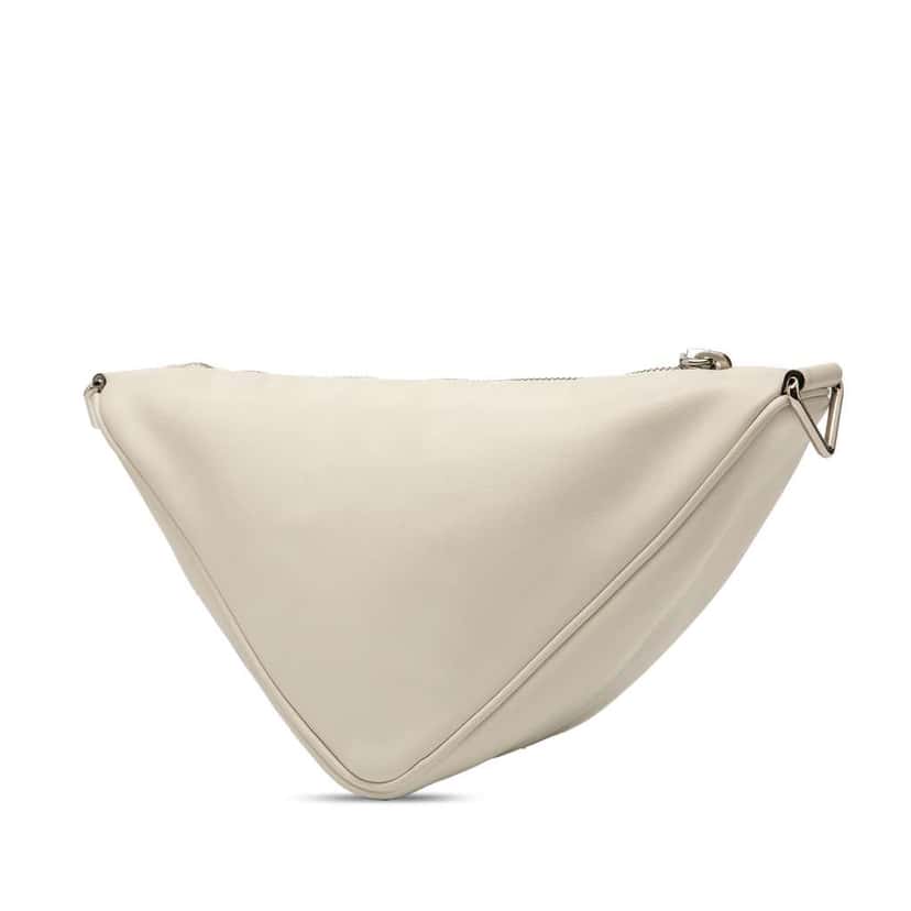 Prada Grace Lux Triangle Crossbody White Leather Good condition - Back View