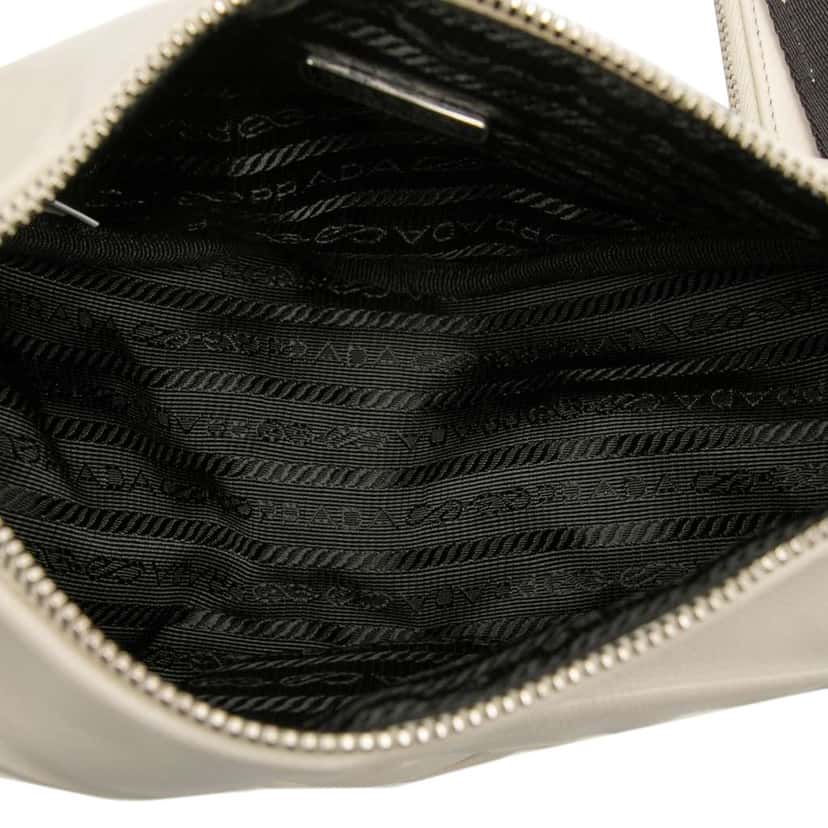 Prada Grace Lux Triangle Crossbody White Leather Good condition - Model View