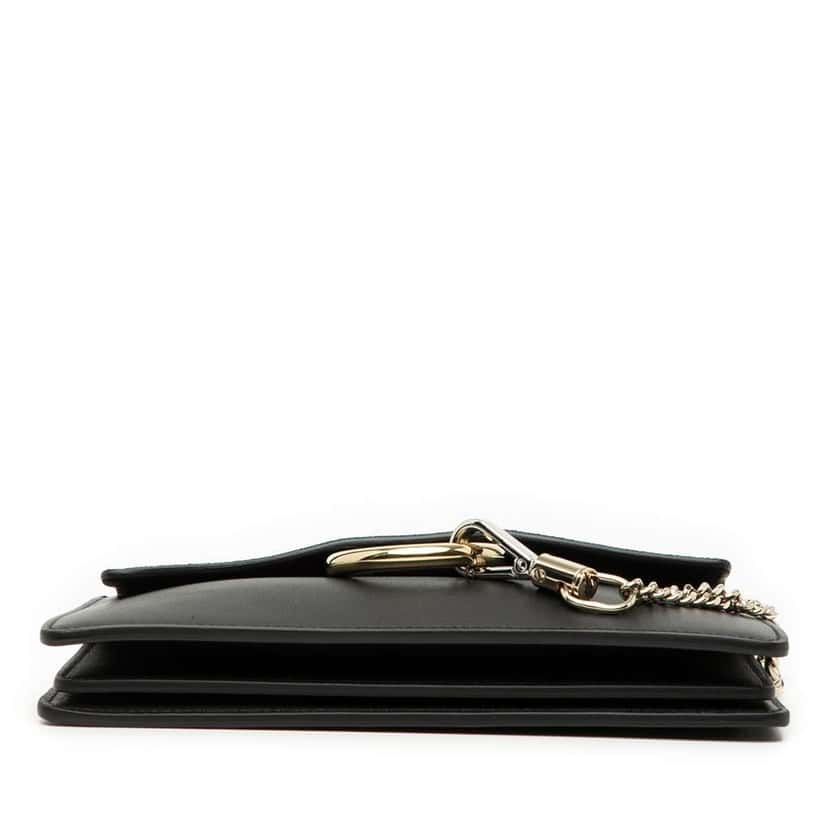 Chloé Small Calfskin and Suede Faye Crossbody Black Leather Very good condition - Inside View
