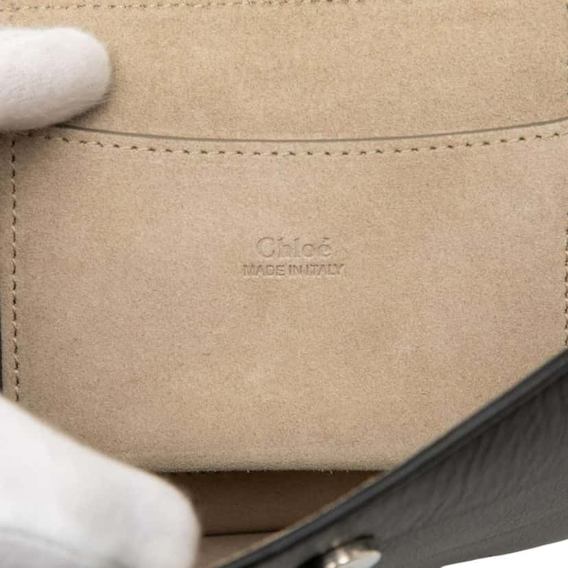 Chloé Small Calfskin and Suede Faye Crossbody Black Leather Very good condition - Box View