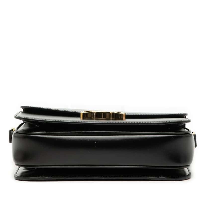 Celine Classique Shiny Calfskin Triomphe Crossbody Black Leather Good condition - Inside View