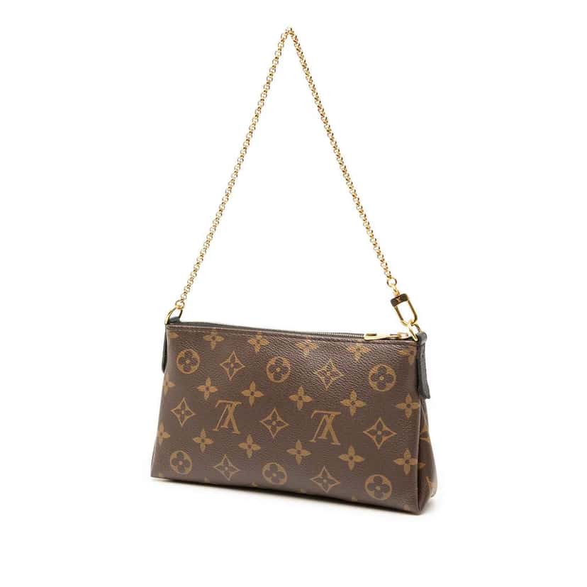 Louis Vuitton Monogram Pallas Clutch Brown Good condition - Back View