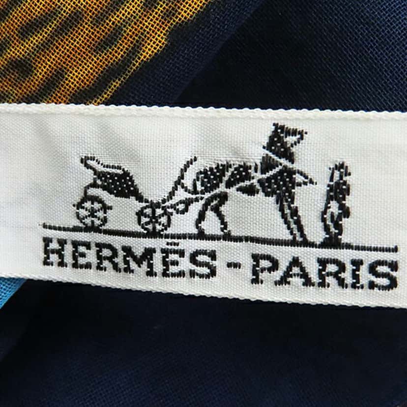 Hermès Jungle Love Cotton Pareo Scarf Green Cotton Good condition - Inside View