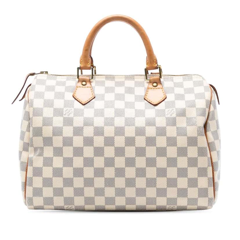 Louis Vuitton Damier Azur Speedy 30 White Good condition - Front View