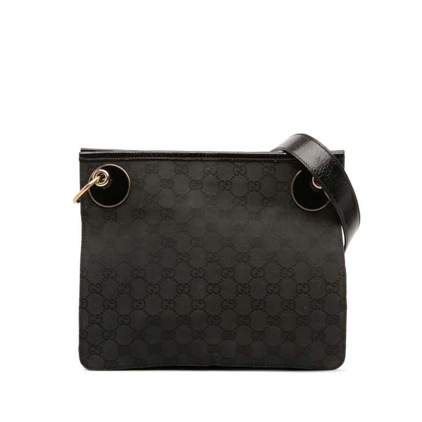 Gucci GG Canvas Eclipse Crossbody Black Canvas Good condition - Front View