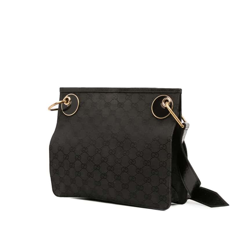 Gucci GG Canvas Eclipse Crossbody Black Canvas Good condition - Back View