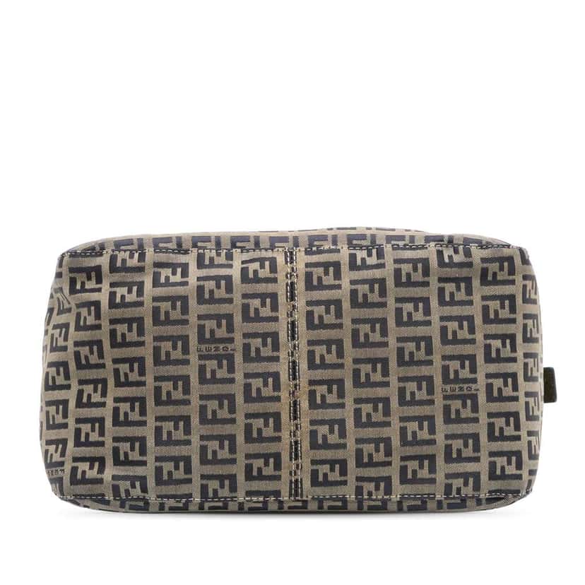 Fendi Zucchino Canvas Double Flap Mamma Grey Canvas Good condition - Inside View