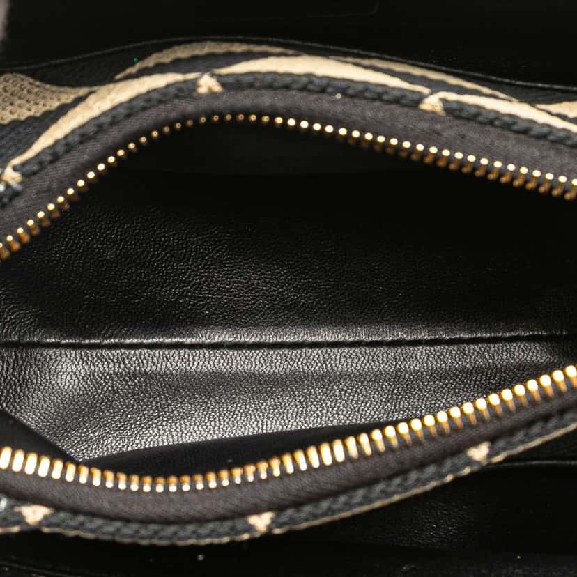 Prada Small Triangolo Symbole Jacquard Embroidered Shoulder Bag Brown Canvas Good condition - Model View