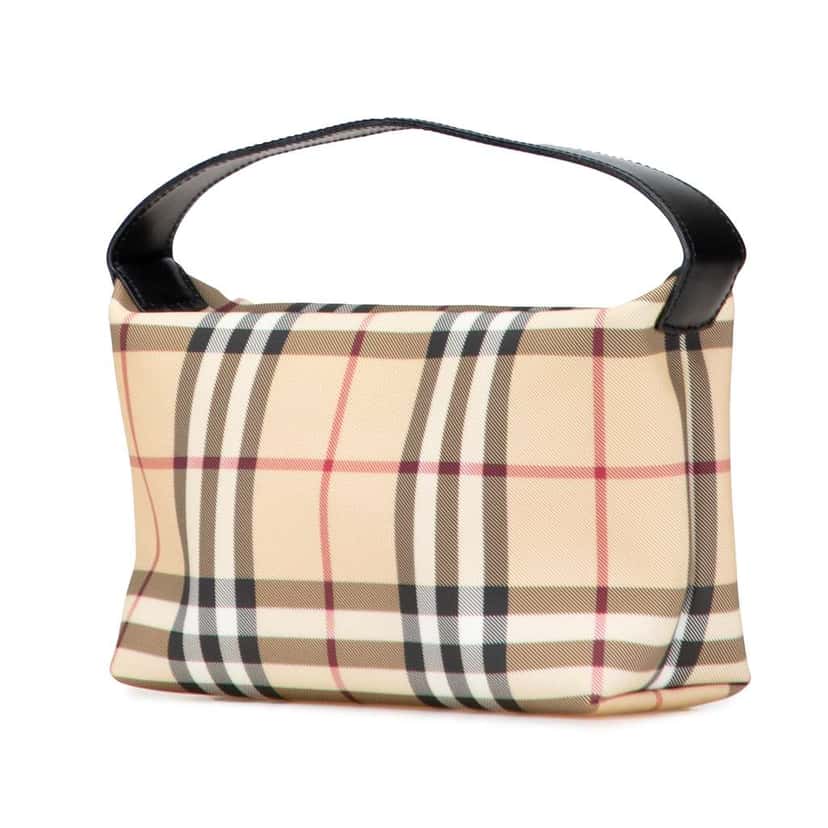 Burberry House Check Coated Canvas Handbag Brown Canvas Good condition - Back View