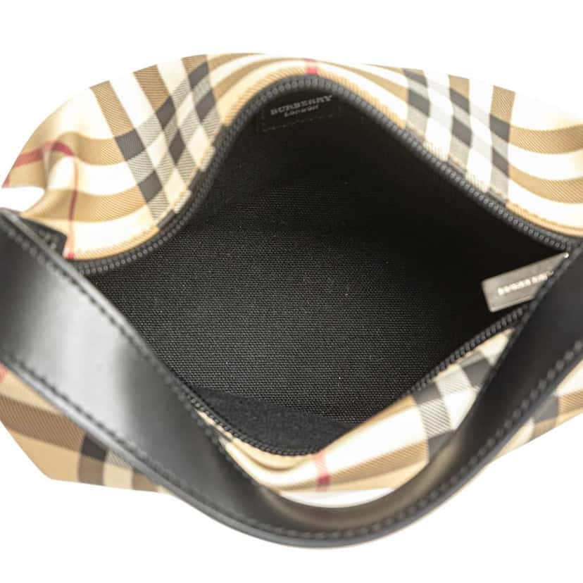 Burberry House Check Coated Canvas Handbag Brown Canvas Good condition - Model View
