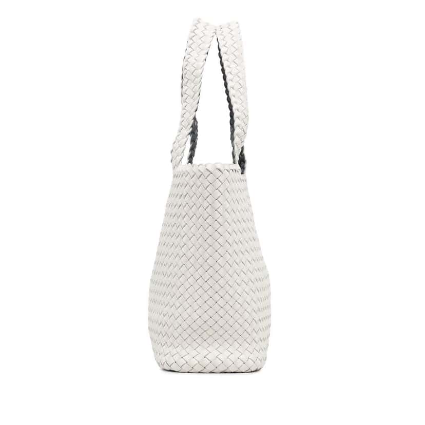 Bottega Veneta Bicolor Intrecciato Tote White Leather Good condition - Model View