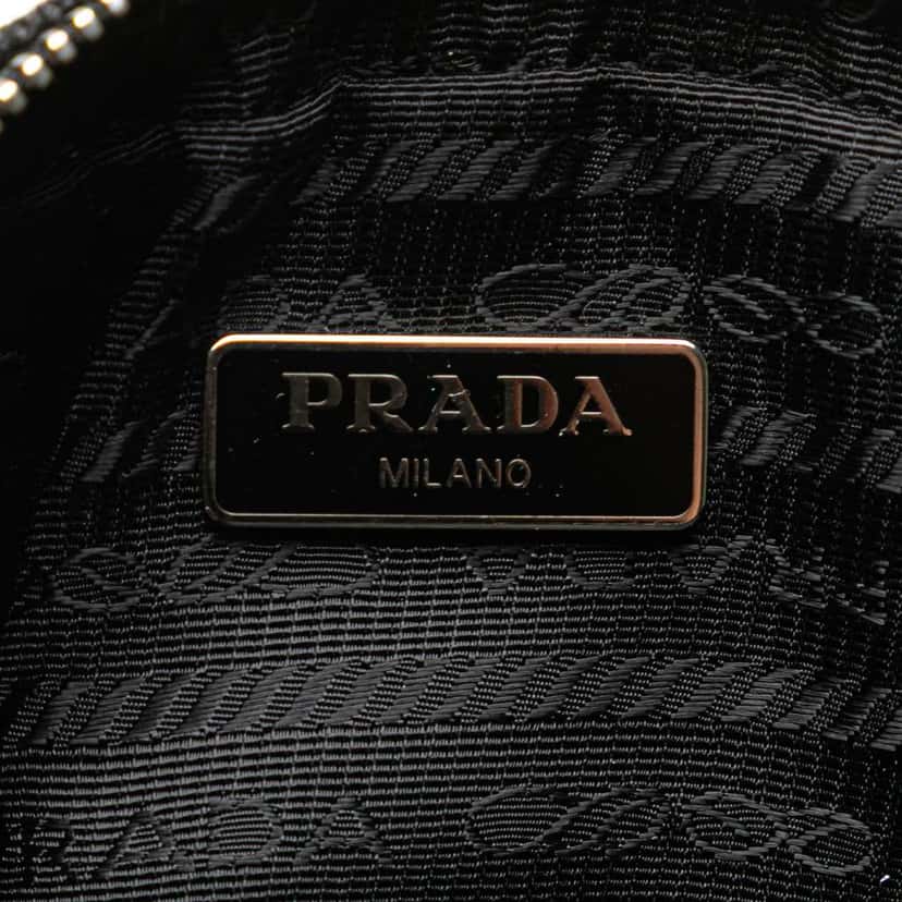 Prada Small Canvas Canapa Grommet Satchel Black Canvas Good condition - Box View