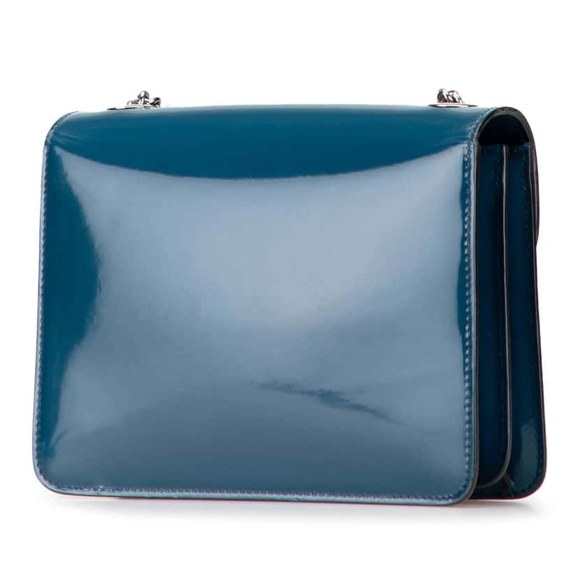 Gucci Small Polished Calfskin Interlocking G Dollar Crossbody Blue Leather Good condition - Back View