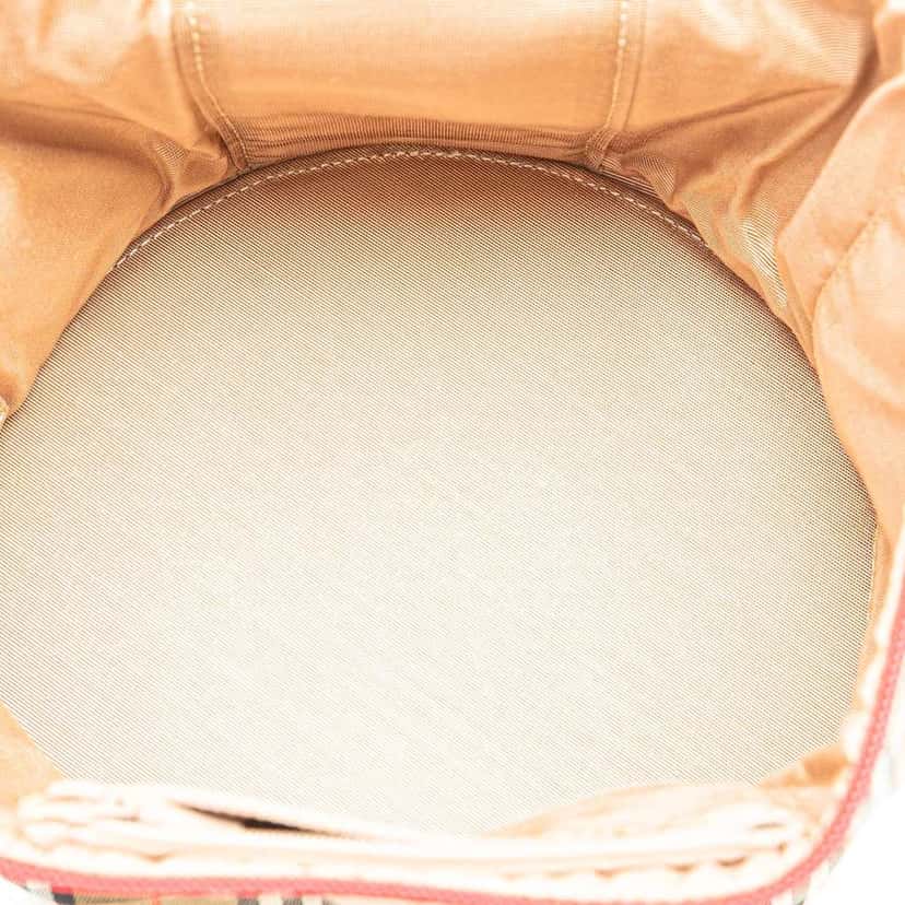 Burberry Haymarket Check Canvas Vanity Bag Brown Canvas Good condition - Model View
