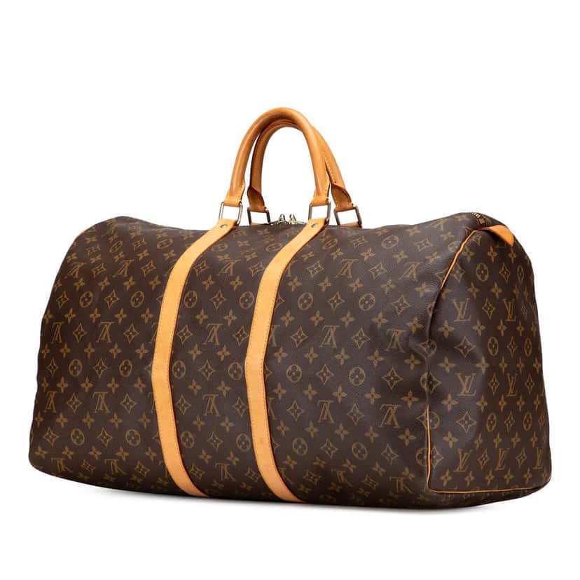 Louis Vuitton Monogram Keepall 55 Brown Good condition - Back View