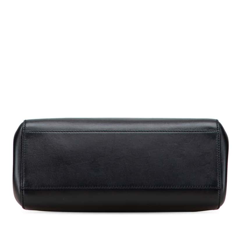 Gucci Small Leather Bamboo Nymphaea Satchel Black Leather Good condition - Inside View