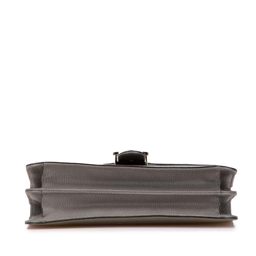 Gucci Medium Dollar Calfskin Interlocking G Crossbody Grey Leather Very good condition - Inside View
