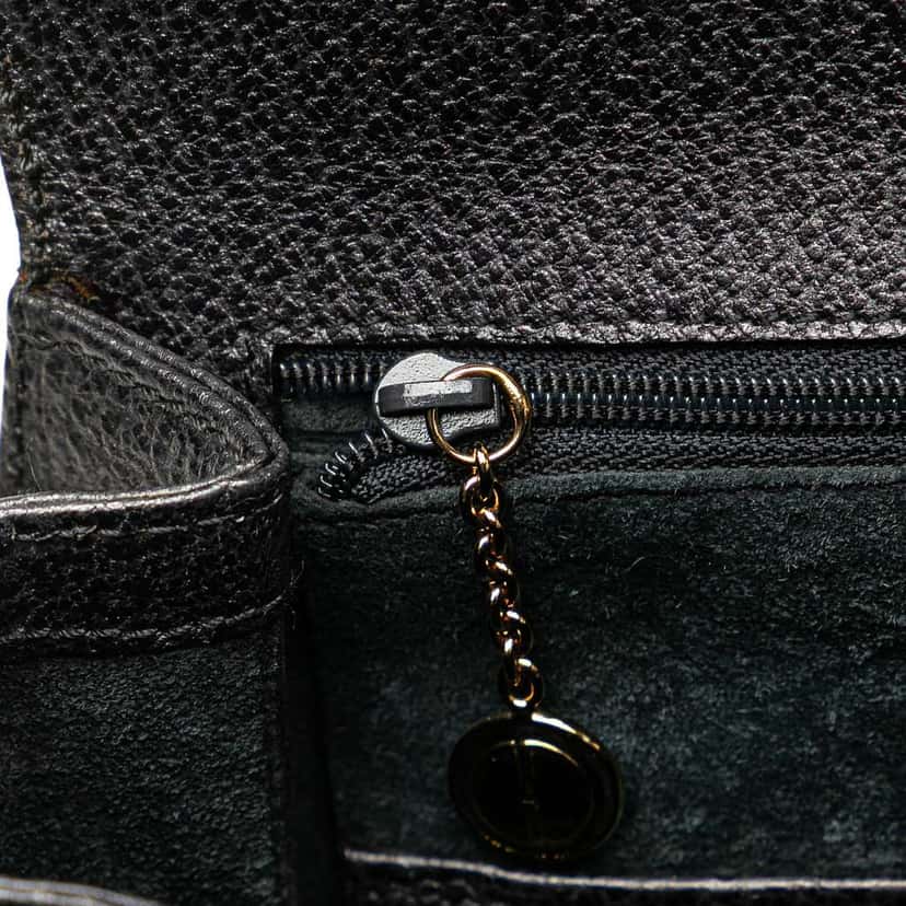 Gucci Grained Calfskin Bamboo Night Black Leather Good condition - Box View