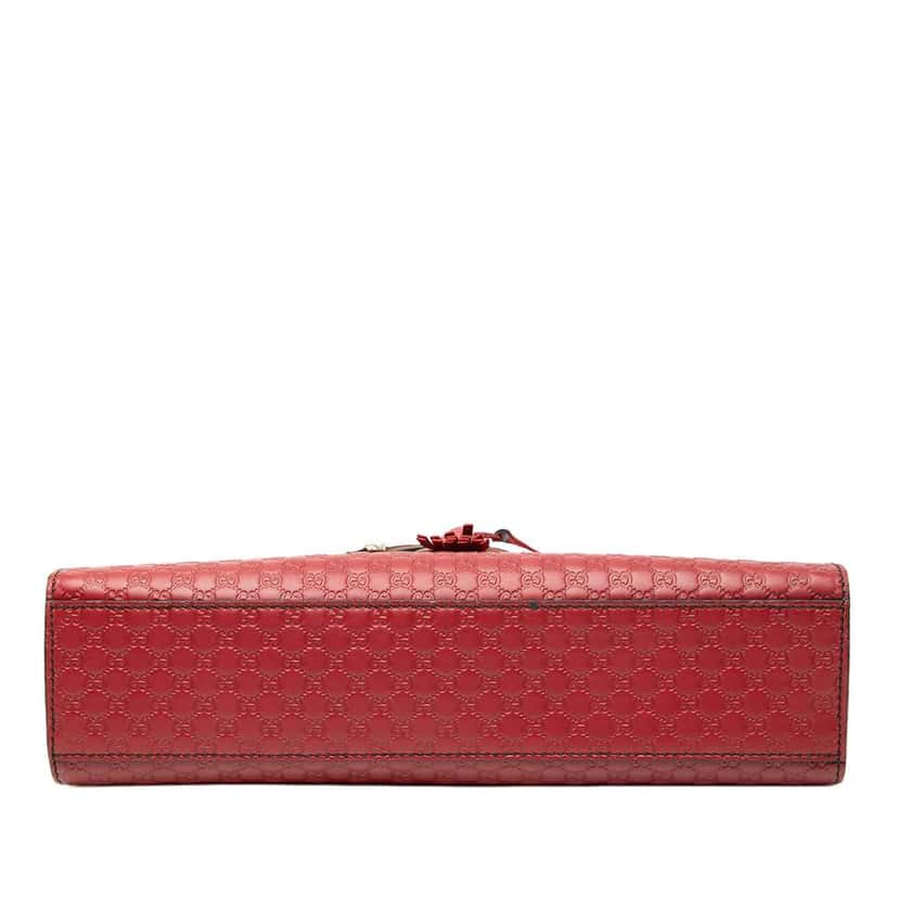 Gucci Medium Microguccissima Emily Shoulder Bag Red Leather Good condition - Inside View