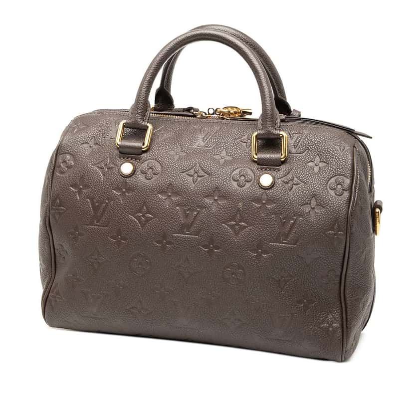 Louis Vuitton Monogram Empreinte Speedy Bandouliere 25 Brown Leather Good condition - Back View