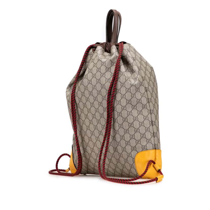 Gucci GG Supreme Animalier Backpack Brown Canvas Good condition - Back View