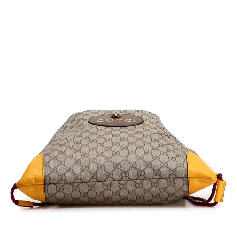 Gucci GG Supreme Animalier Backpack Brown Canvas Good condition - Inside View
