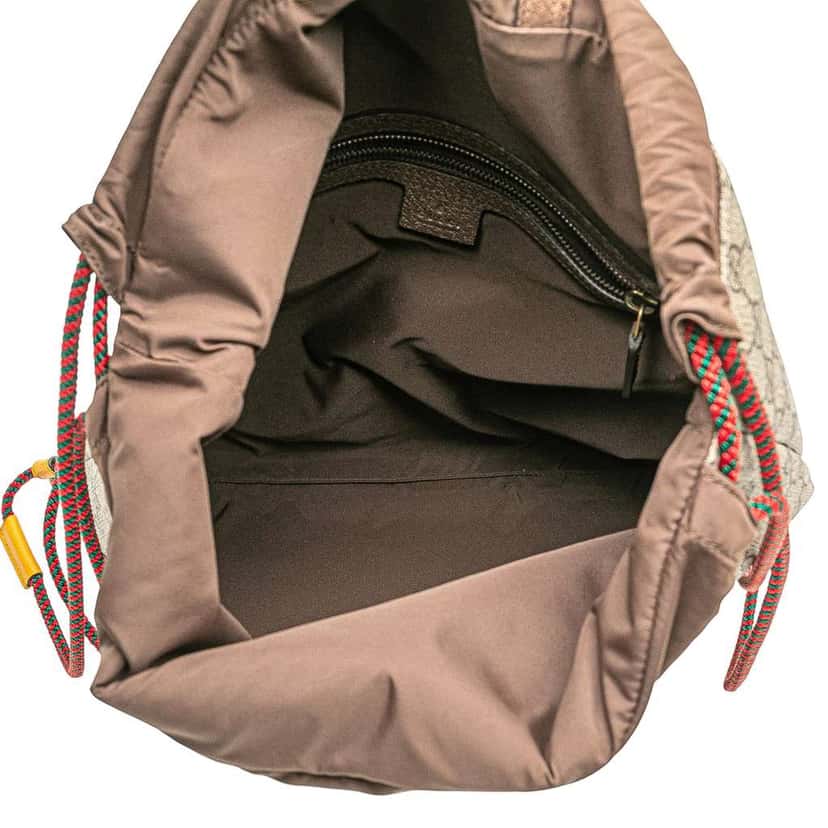 Gucci GG Supreme Animalier Backpack Brown Canvas Good condition - Model View