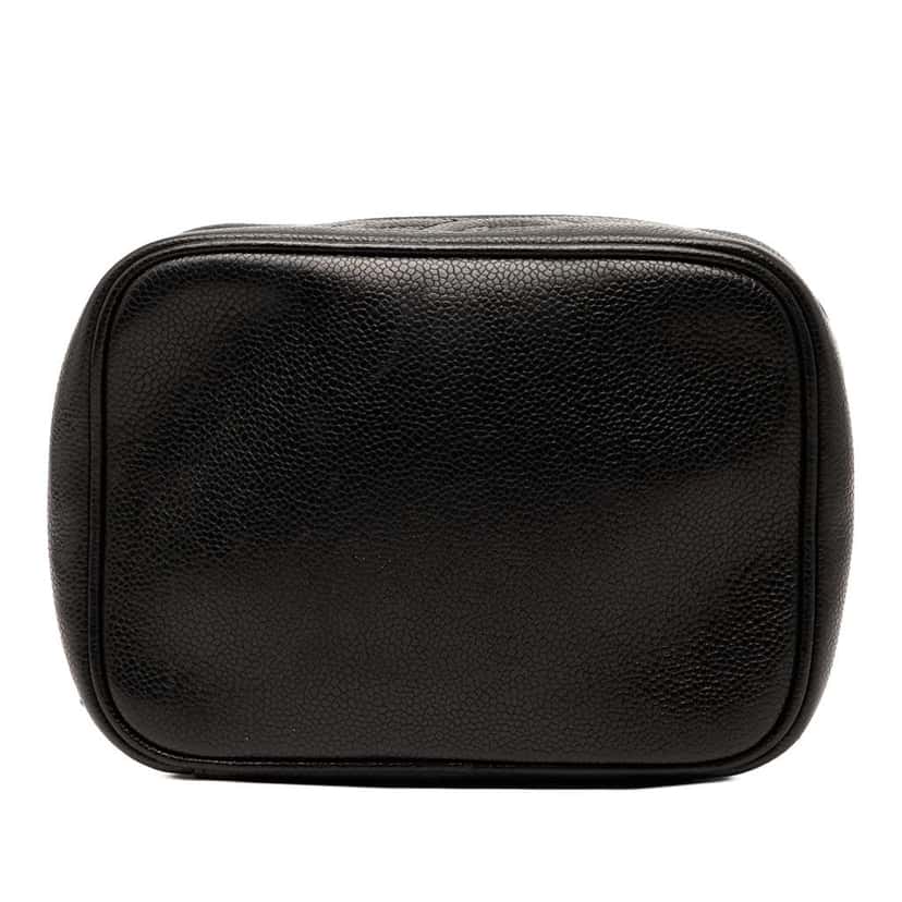 Chanel CC Caviar Vanity Bag Black Leather Good condition - Inside View