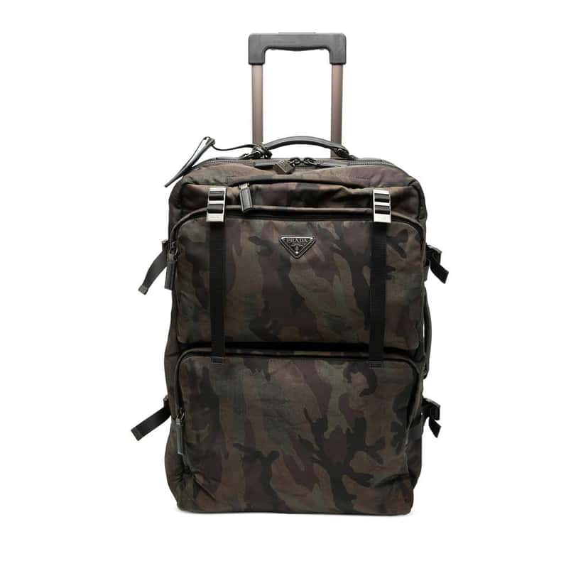 Prada Tessuto Camouflage Trolley Brown Good condition - Front View