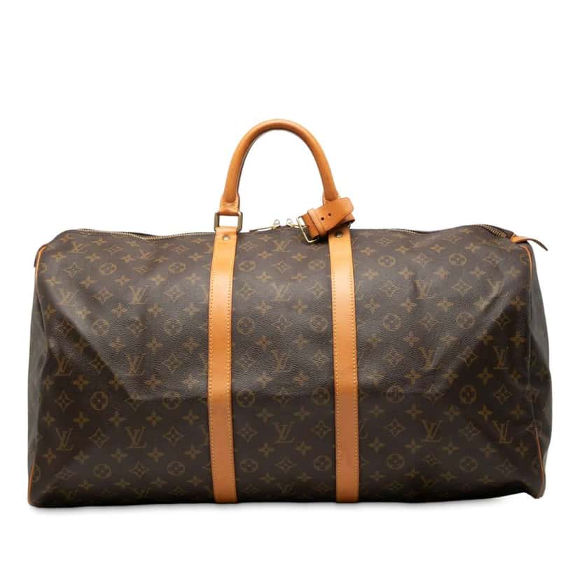 Louis Vuitton Monogram Keepall 55 Brown Good condition - Front View