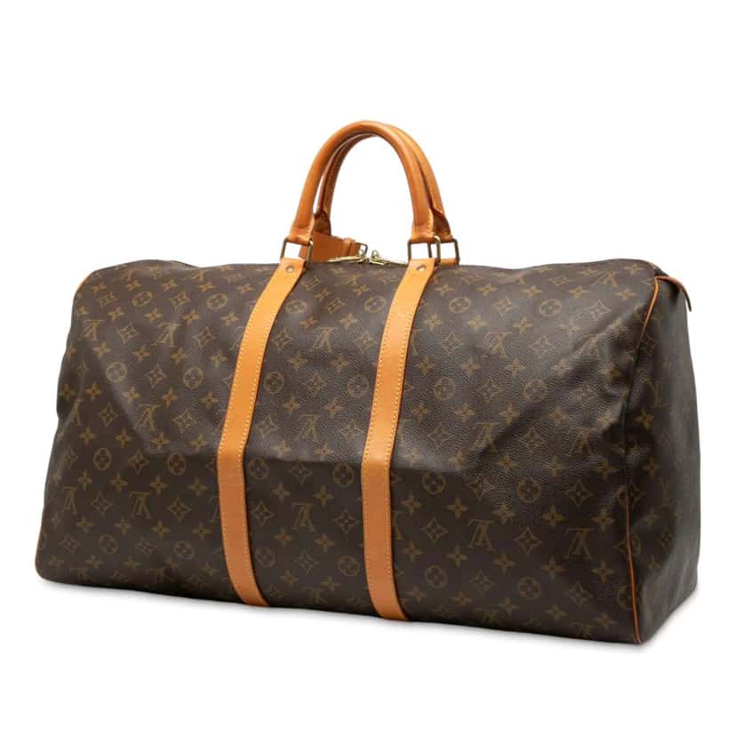 Louis Vuitton Monogram Keepall 55 Brown Good condition - Back View