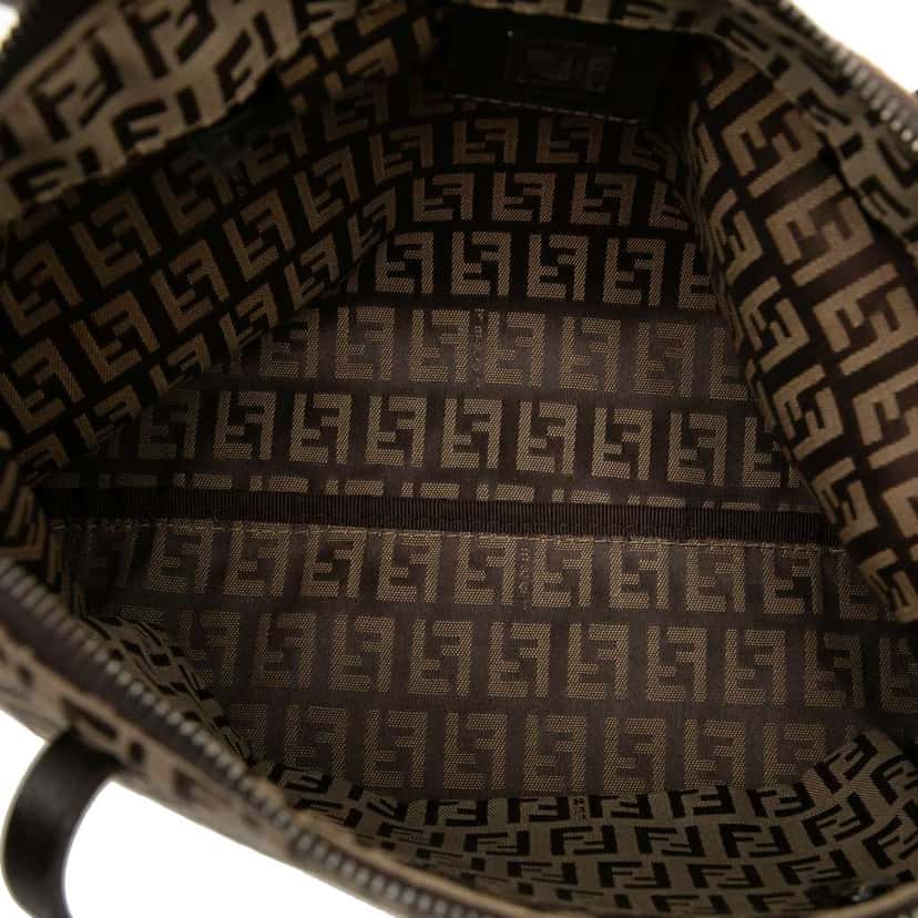 Fendi Zucchino Canvas Tote Brown Canvas Good condition - Model View