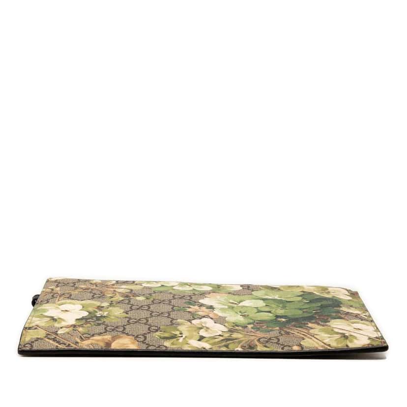 Gucci GG Supreme Blooms Clutch Brown Canvas Good condition - Inside View