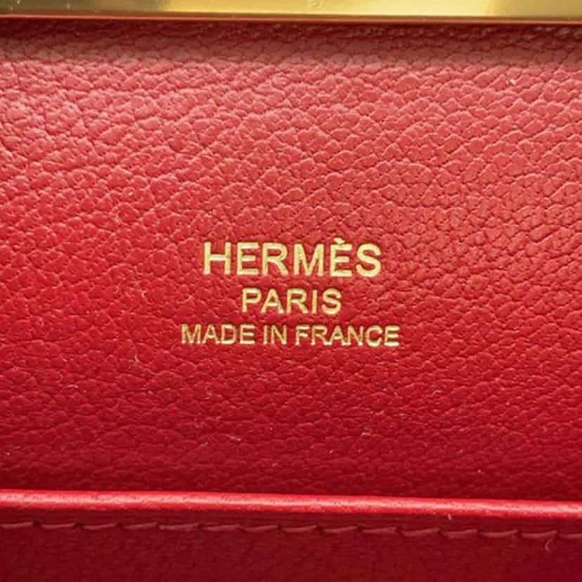 Hermès Evergrain Clic H 21 Red Leather Good condition - Box View