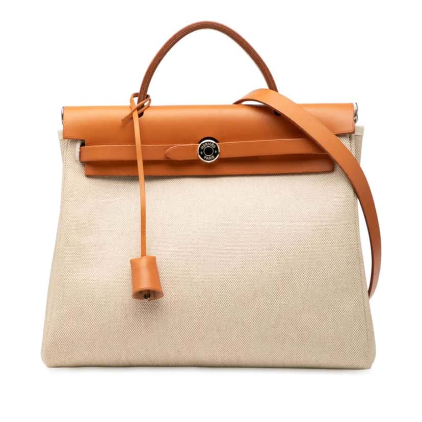 Hermès Toile Herbag PM Brown Canvas Good condition - Front View