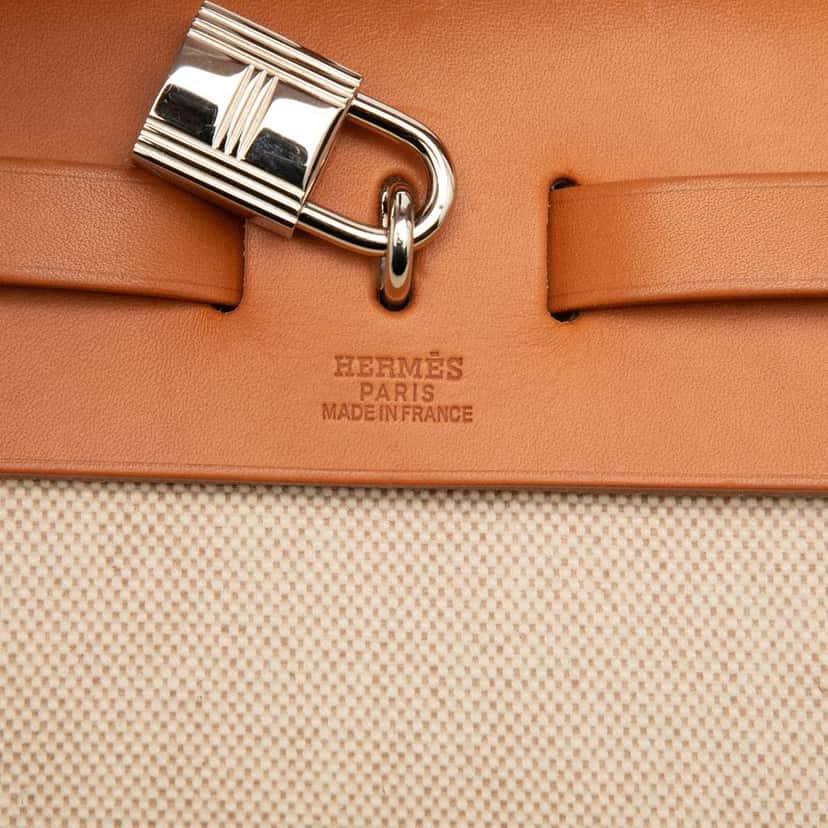 Hermès Toile Herbag PM Brown Canvas Good condition - Box View