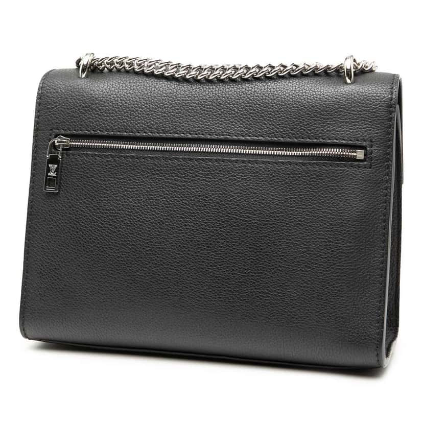 Louis Vuitton Mylockme Chain Bag Black Leather Good condition - Back View