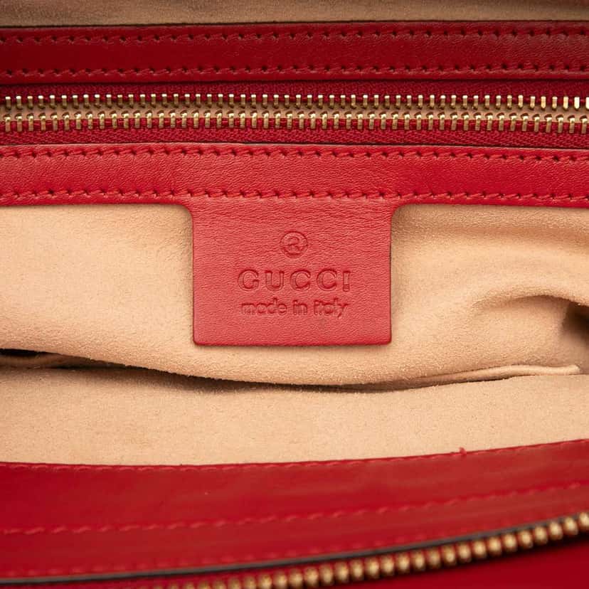 Gucci Medium Guccissima Soft Shoulder Bag Red Leather Good condition - Box View
