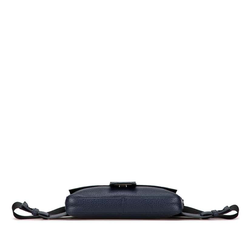 Fendi Leather Selleria Convertible Baguette Satchel Blue Leather Good condition - Inside View
