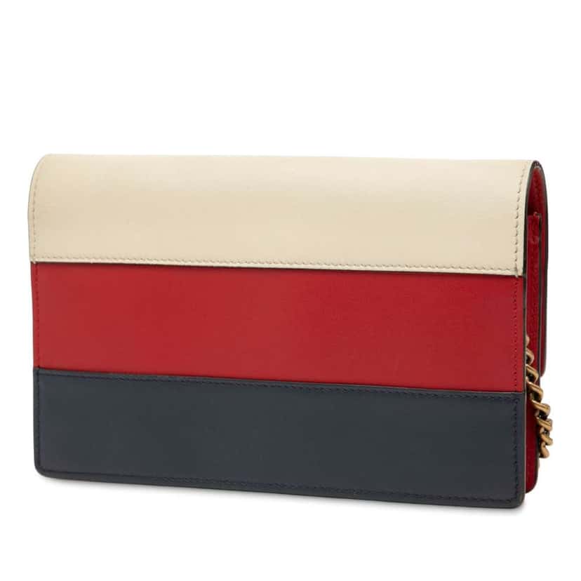 Gucci Calfskin Queen Margaret Wallet on Chain Red Leather Good condition - Back View