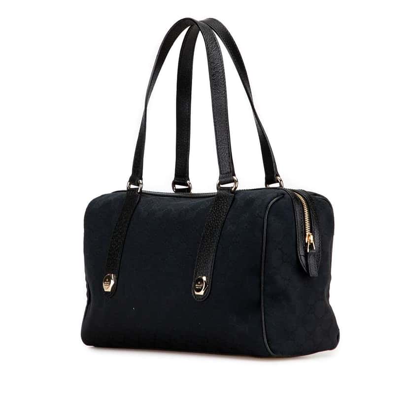 Gucci GG Canvas Charmy Shoulder Bag Black Canvas Good condition - Back View